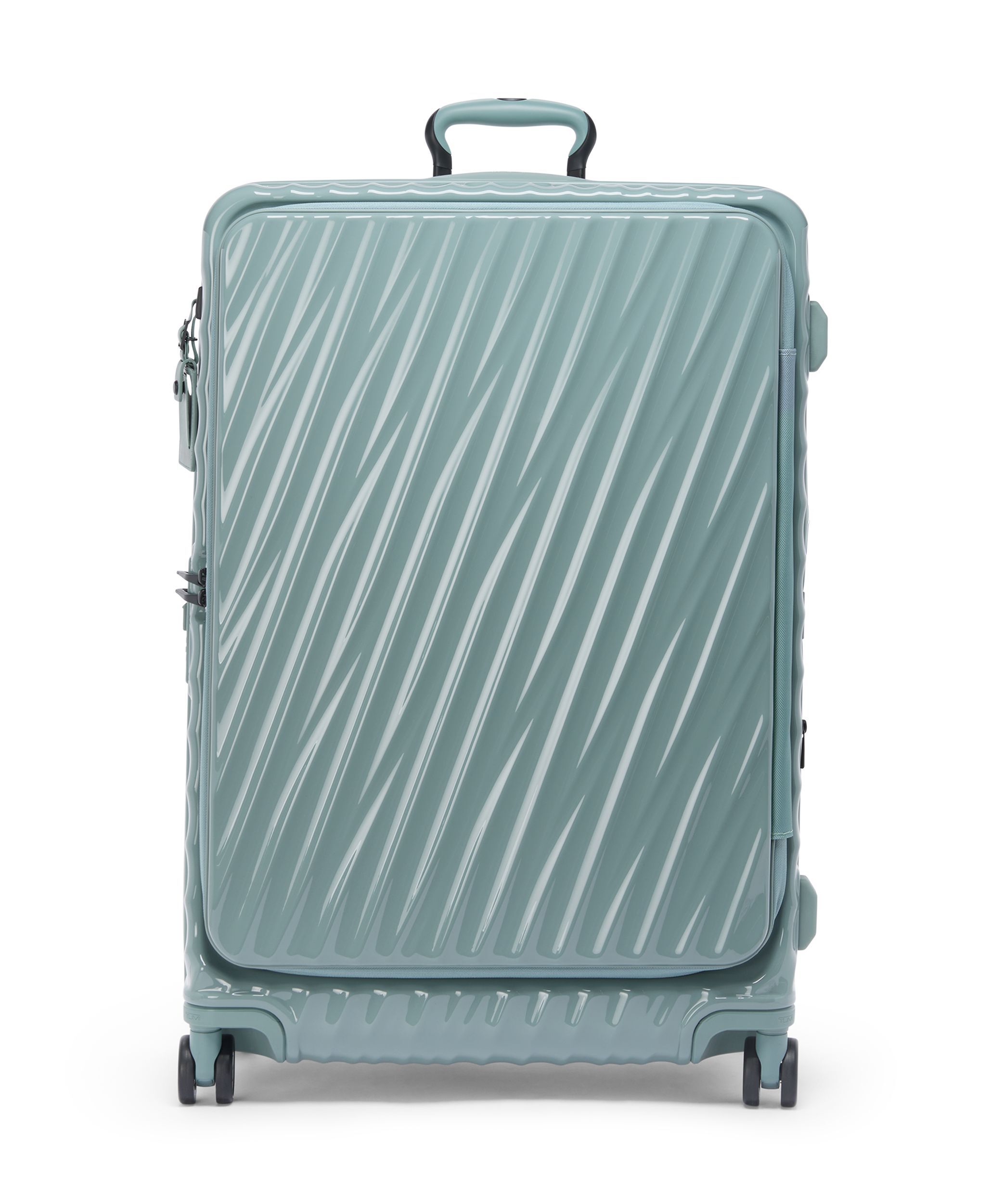 【希少・未使用】TUMI 東京限定 ラゲージタグ・セット グリーン 牛革 19 DEGREE ラージ・フロント・アクセス・エクスパンダブル・チェック