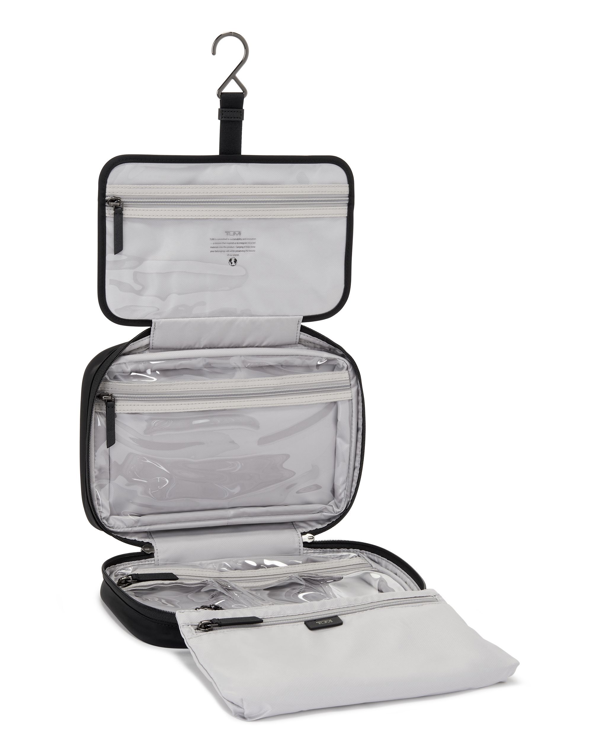 〇未使用品■TUMI トゥミ ガンメタリック スクエア ピンバックル バリスティックナイロンコンビ レザーベルト ブラック TRAVEL ACCESSORY 19 Degree Aluminum エクスパンダブル・ ラゲージ