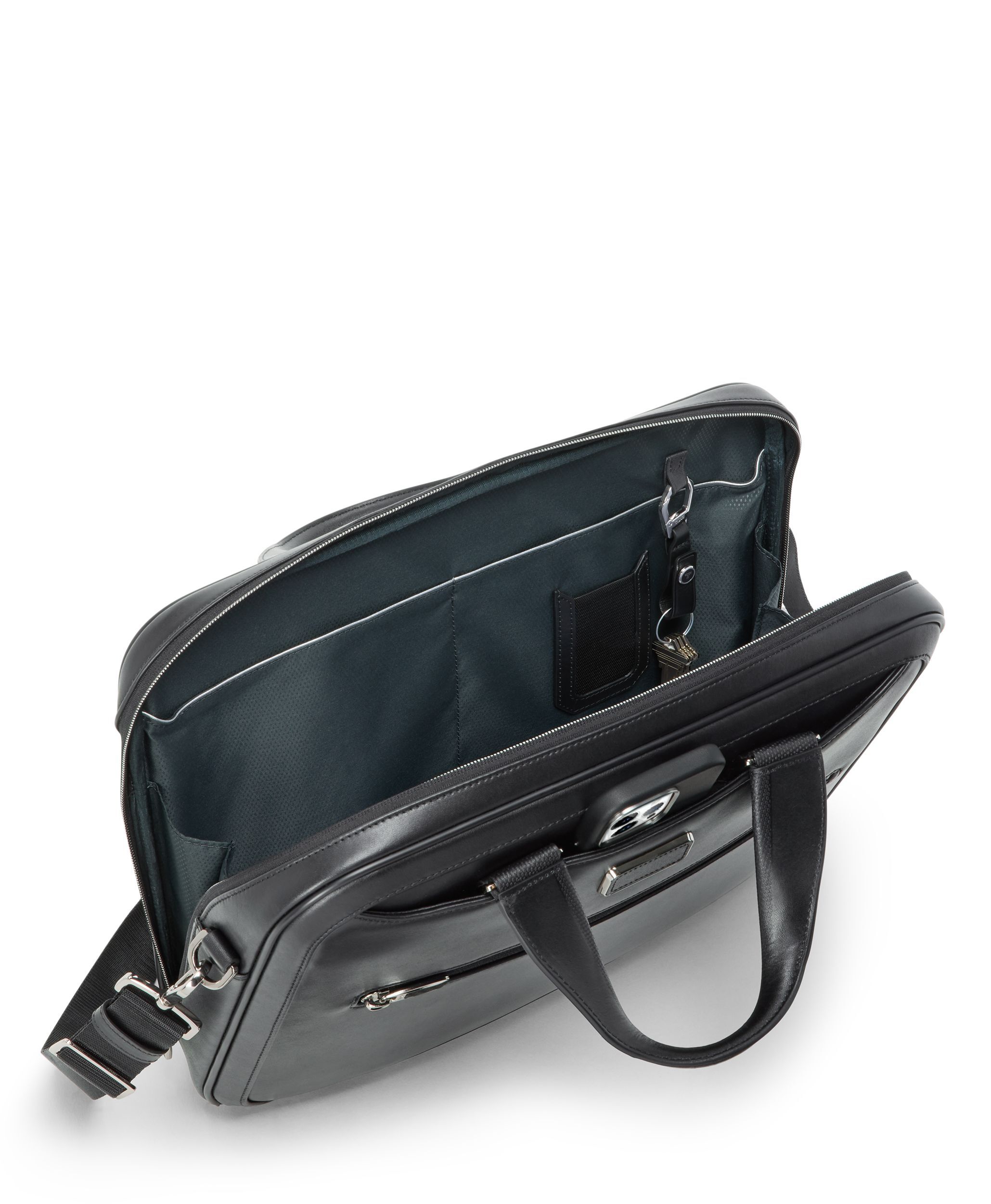 近年モデル 美品✨TUMI スリムブリーフ 2way 斜め掛け オールレザー 黒 TUMI（トゥミ） 最大51%☆5/3限定 正規品5年保証 ビジネスバッグ TUMI