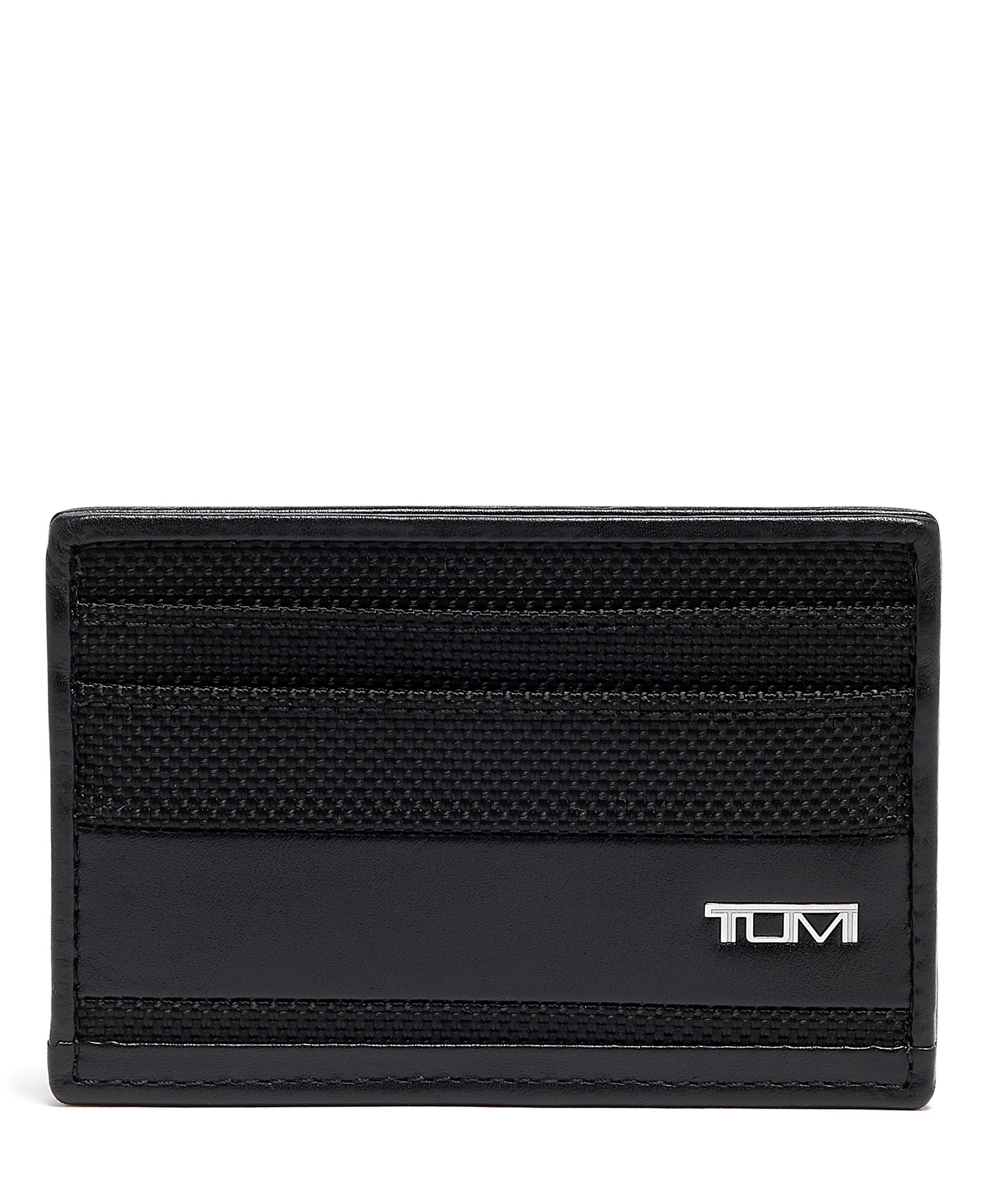 【新品未使用】　TUMI 財布　二つ折り　カードケース　黒　革 TUMI 未使用 トゥミ 二つ折り財布 NASSAU SLG GLOBAL DOUBLE
