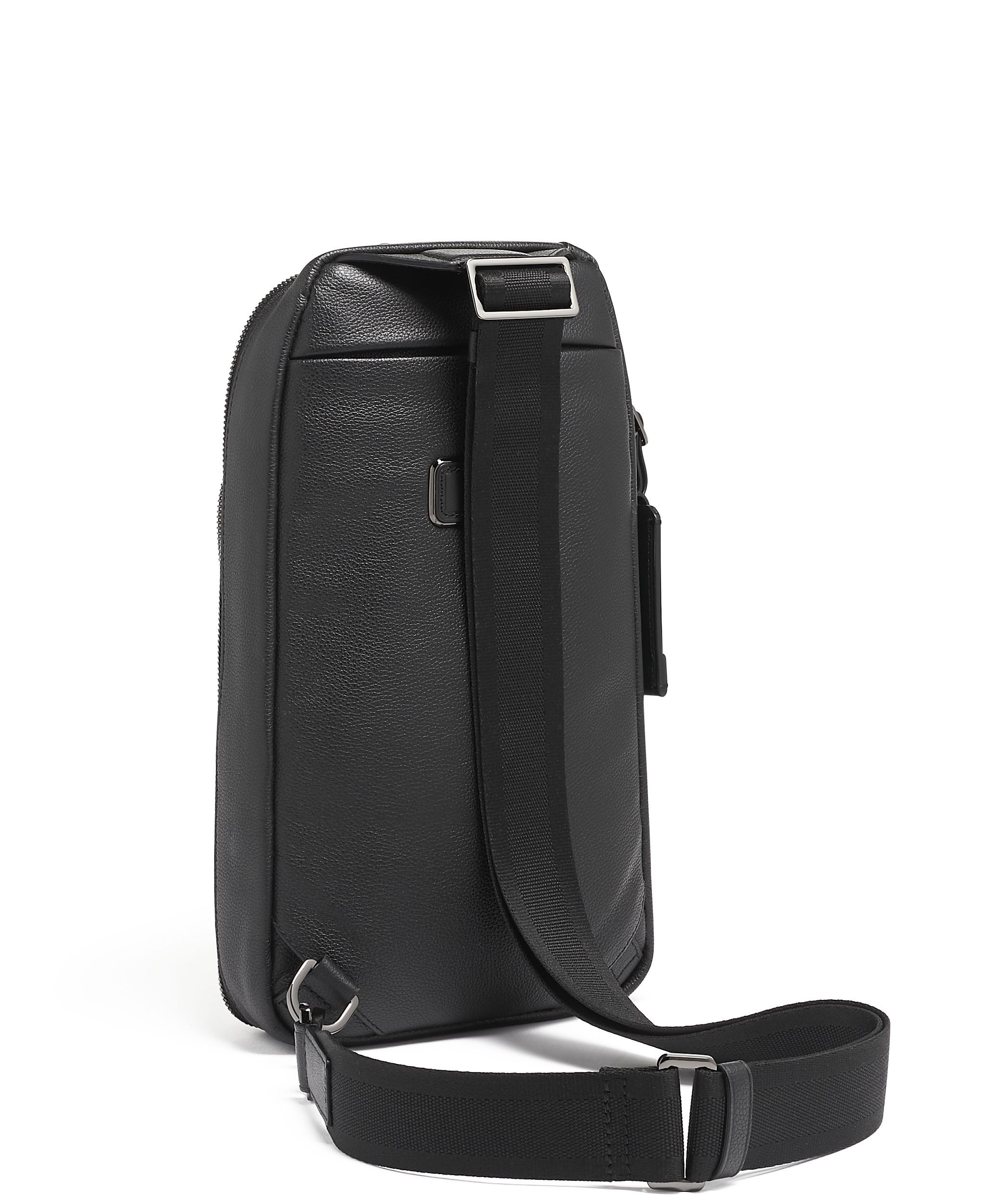 TUMI グレゴリー　スリング　レザーショルダーバッグ 黒 収納袋　保証書付き TUMI 最大42%☆7/15限定 正規品5年保証 トゥミ ボディバッグ