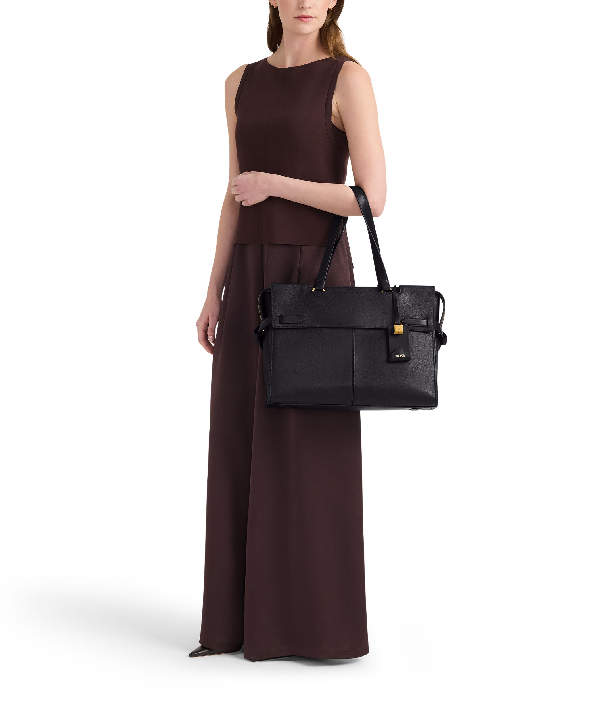 希少 TUMI シエナ VILLA トートバッグ ビジネス ロック式 肩掛け 黒