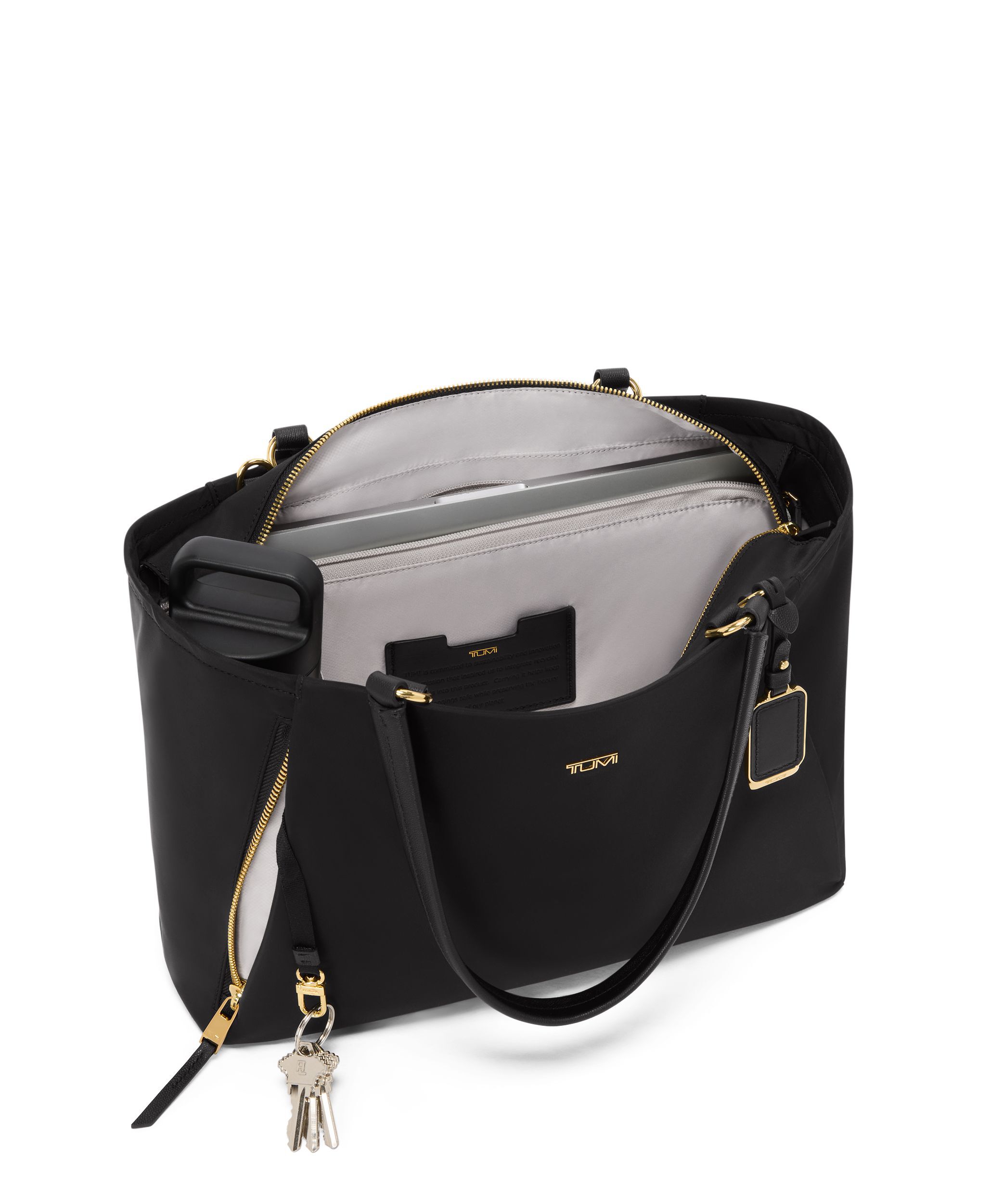 TUMI VOYAGEUR ヴァレッタ ミディアム・トート VOYAGEUR 「ヴァレッタ」ミディアム・トート ブラック/ゴールド| TUMI