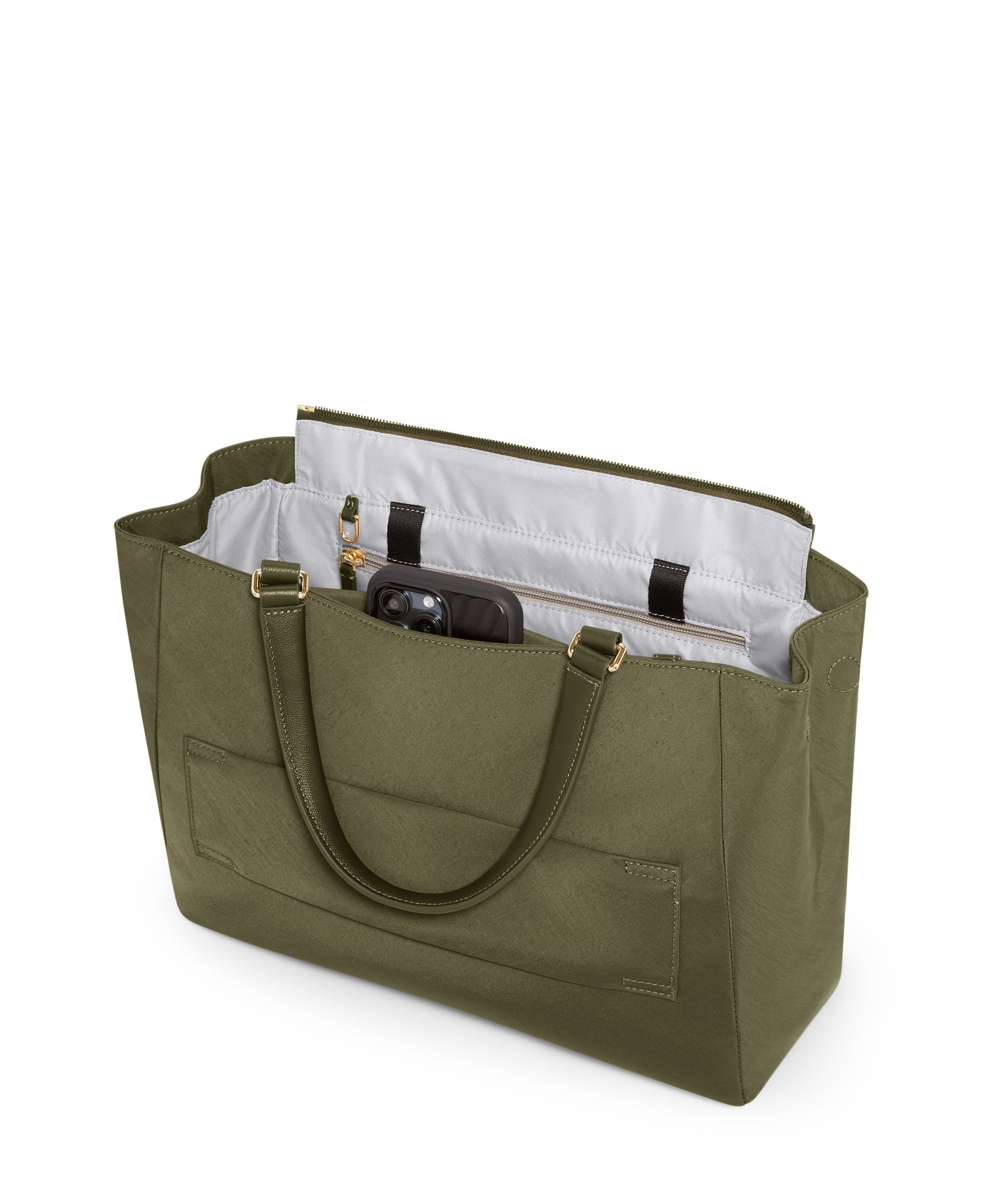 VOYAGEUR 「ヴァレッタ」ミディアム・トート オリーブ｜TUMI(トゥミ