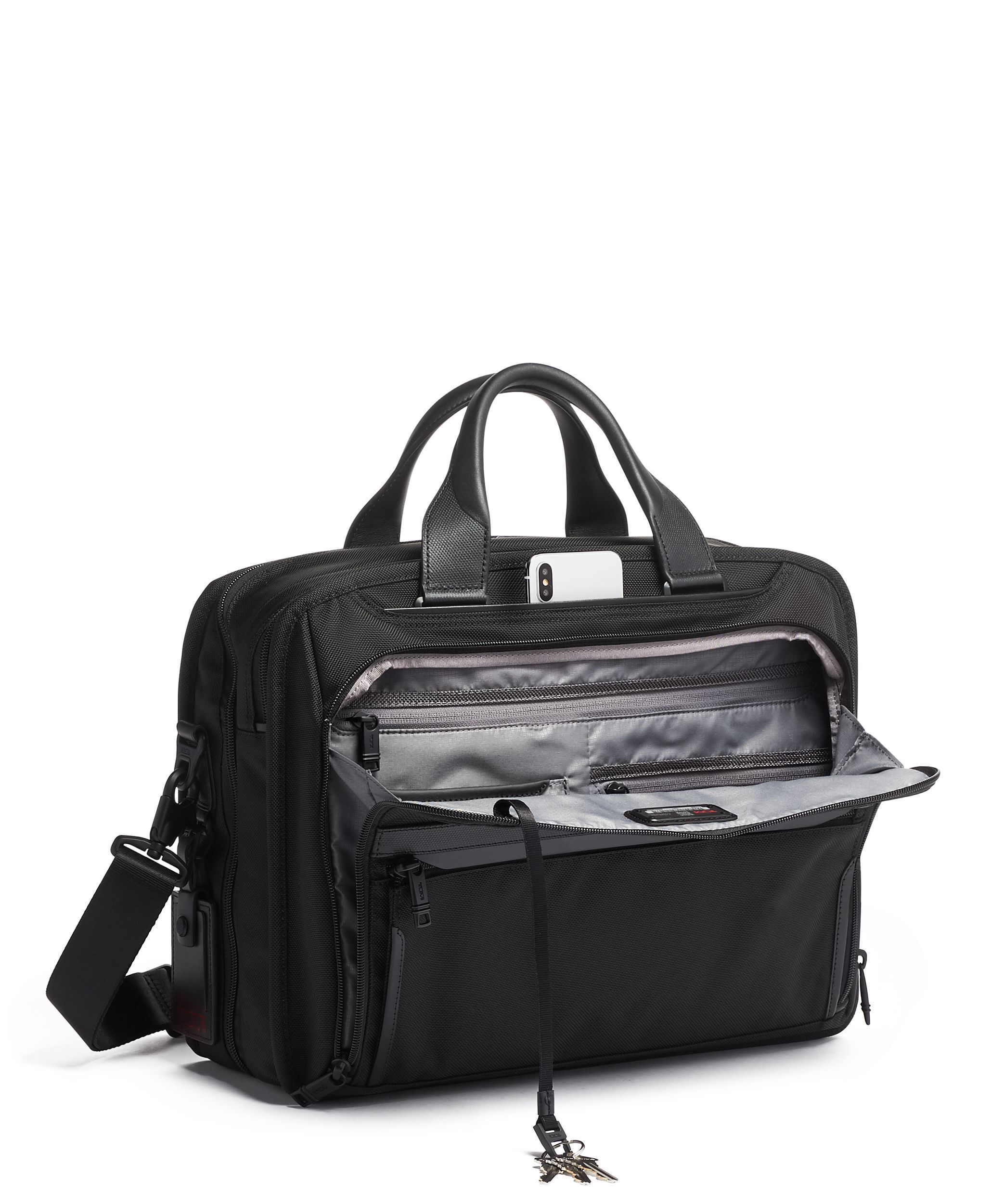 TUMI エクスパンダブル・オーガナイザー・ブリーフケース　ナパレザー ALPHA オーガナイザー・ブリーフ ブラック｜TUMI(トゥミ)公式