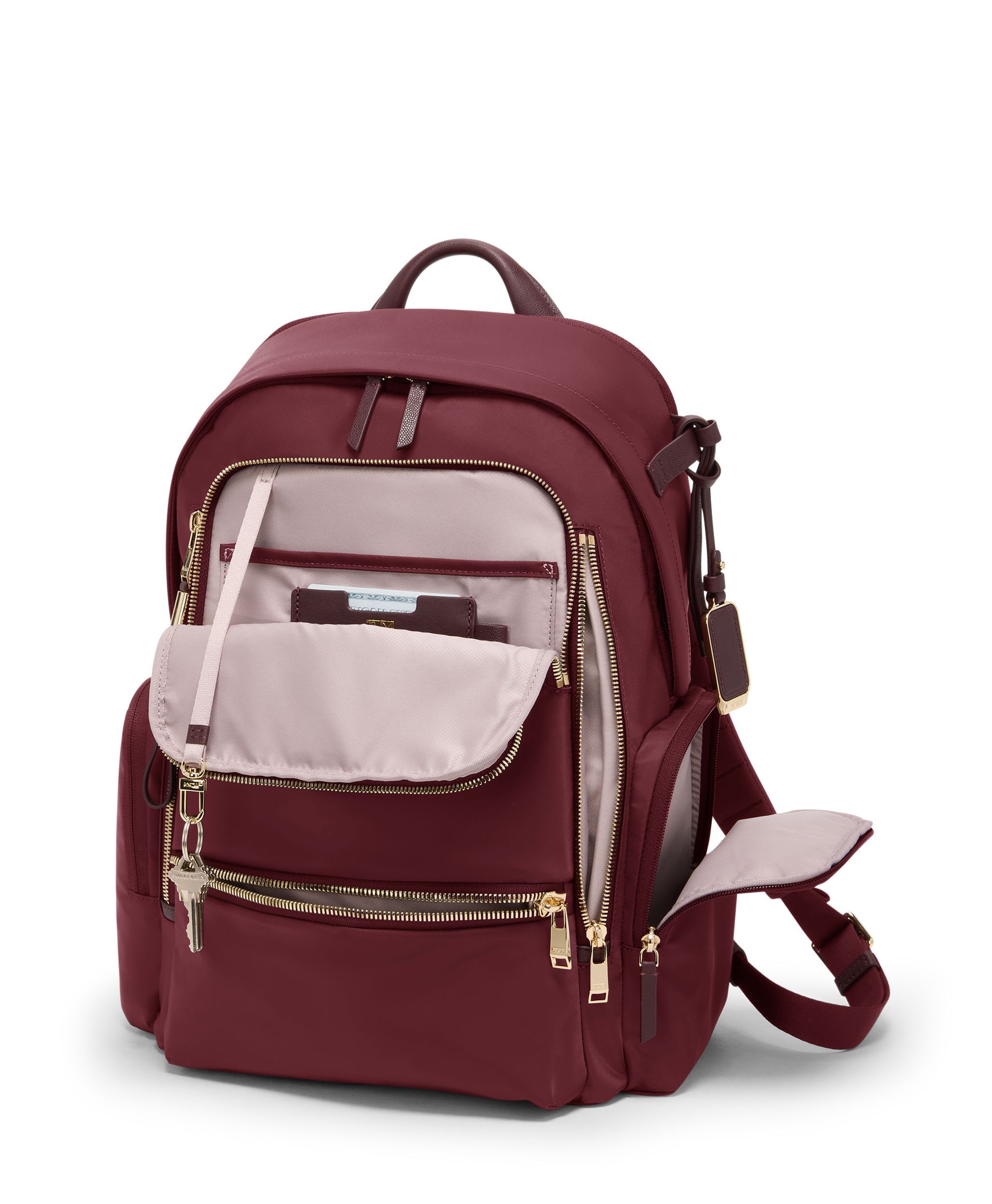すやページ Voyageur Celina Backpack in Black/Gold | TUMI HK