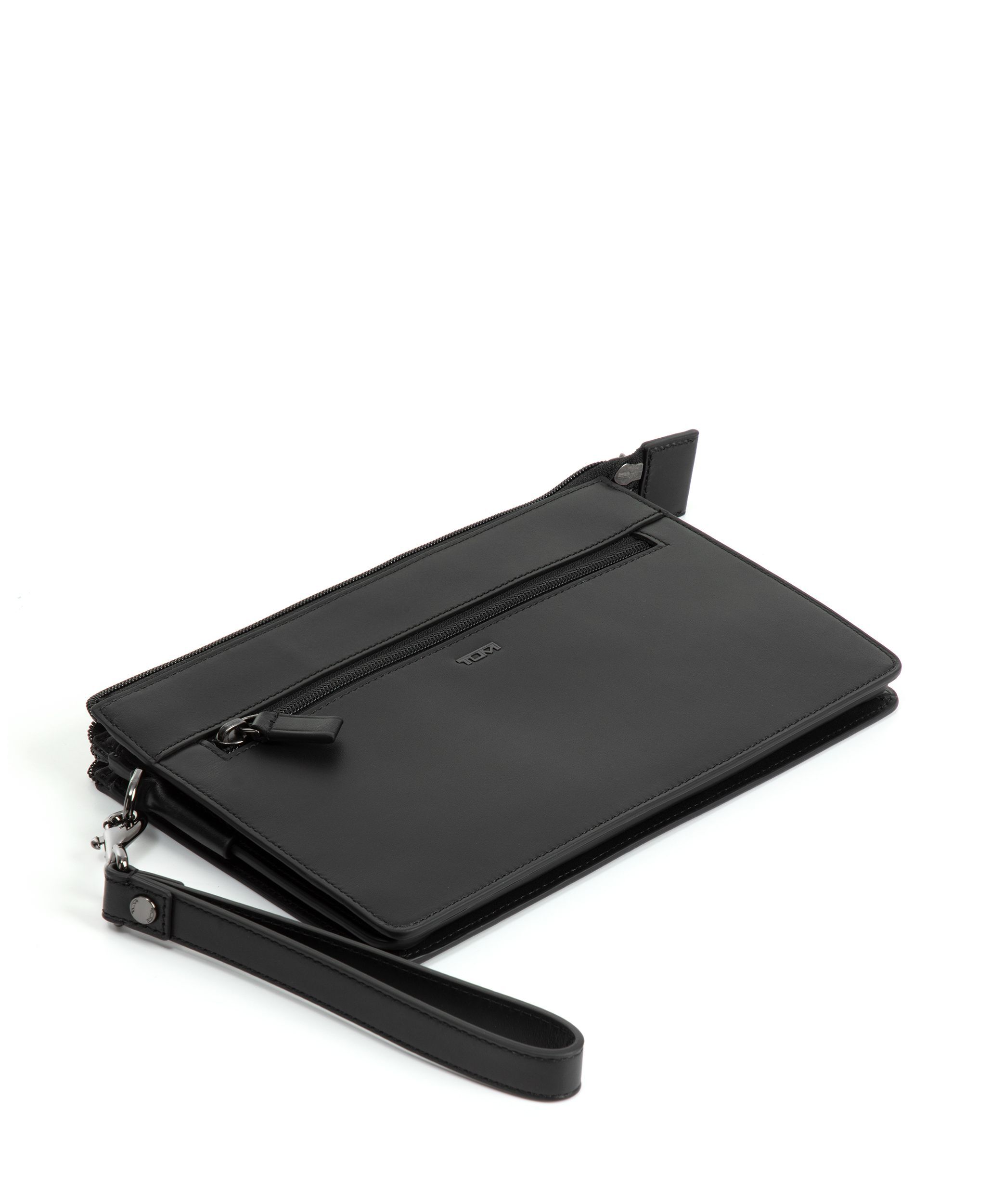 NASSAU ダブル・ジップ・クラッチ ブラック スムース｜TUMI(トゥミ