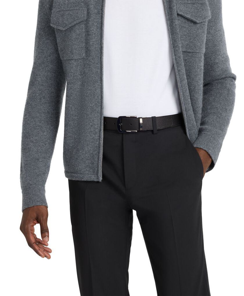 ラウンデッド・レクタングル・ペブルド/スムース・レザー・ベルト 35mm ワンサイズ  hi-res | TUMI