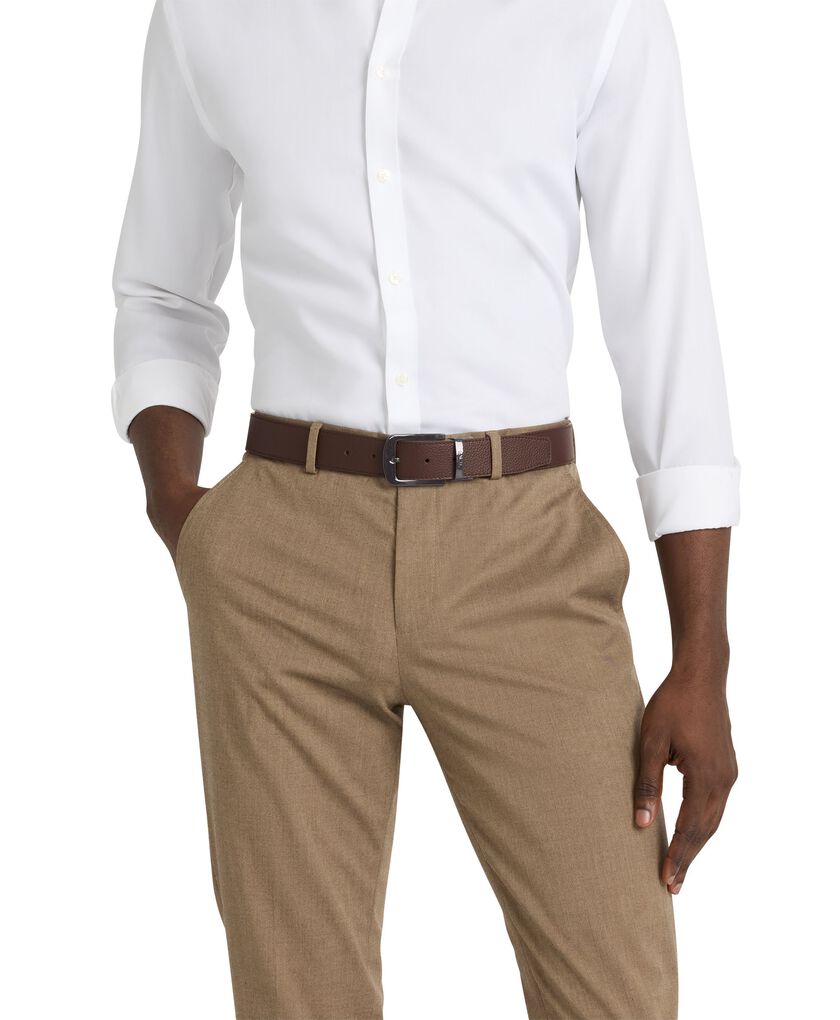 ラウンデッド・レクタングル・ペブルド/スムース・レザー・ベルト 35mm ワンサイズ  hi-res | TUMI