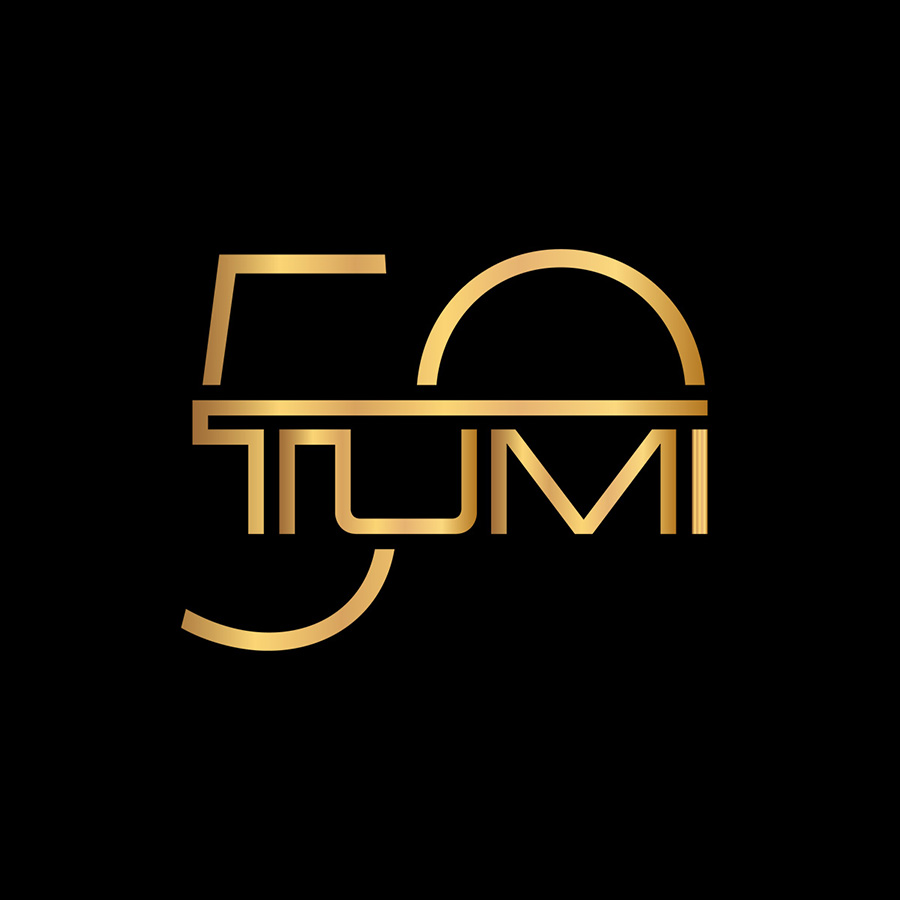 Tumi 50th anniversary logo
